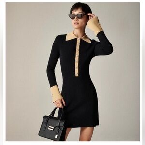 J. Crew Polo Ribbed Sweater Dress with jewel details